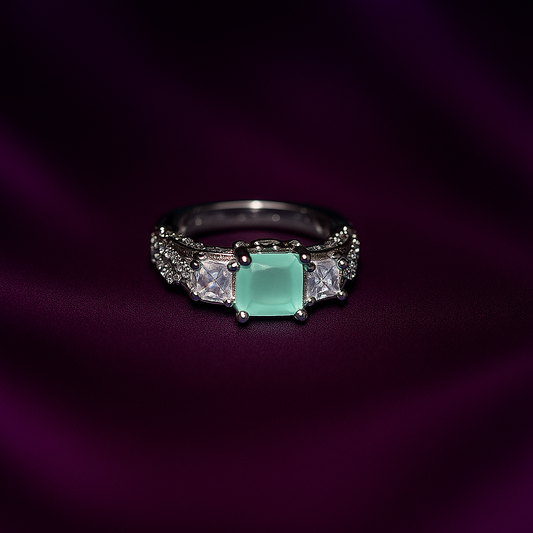Metal Zirconia Ring (Adjustable)